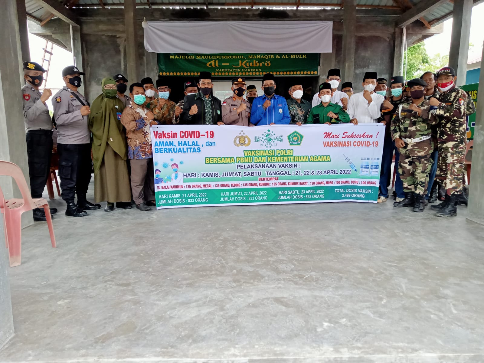 Polres Karimun dan Nahdatul Ulama Dukung Sejuta Vaksin Serentak se Indonesia