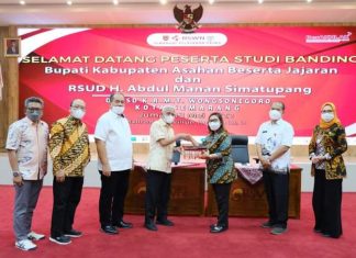 Bupati Asahan ingin agar RSUD HAMS dapat mencontoh dan belajar dari pelayanan serta manajemen di RSUD KRMT Wongsonegoro Semarang