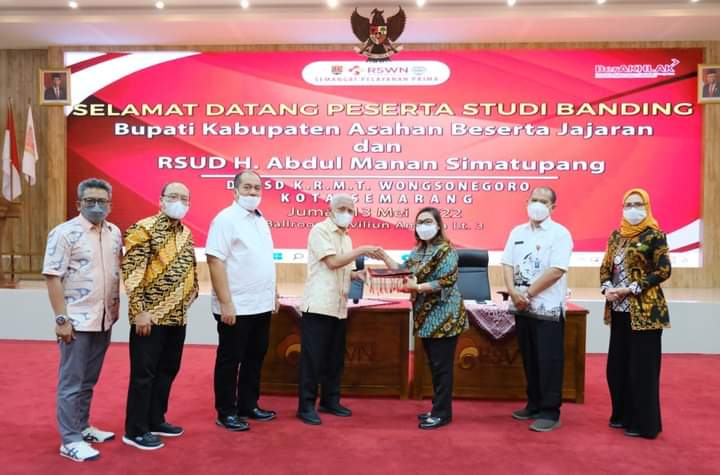 Bupati Asahan ingin agar RSUD HAMS dapat mencontoh dan belajar dari pelayanan serta manajemen di RSUD KRMT Wongsonegoro Semarang