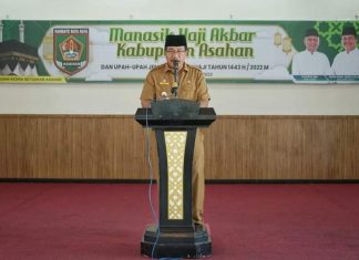 Wakil Bupati Asahan berikan arahan dan bimbingan nya kepada jamaah calon haji Kabupaten Asahan