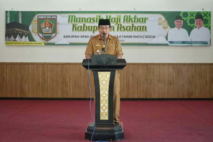 Wakil Bupati Asahan berikan arahan dan bimbingan nya kepada jamaah calon haji Kabupaten Asahan