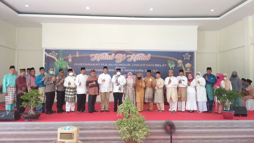 Halal Bihalal Bersama Masyarakat Pulau Kundur, Ungar dan Belat, Bupati Sampaikan Maaf Ke Seluruh Masyarakat Kabupaten Karimun
