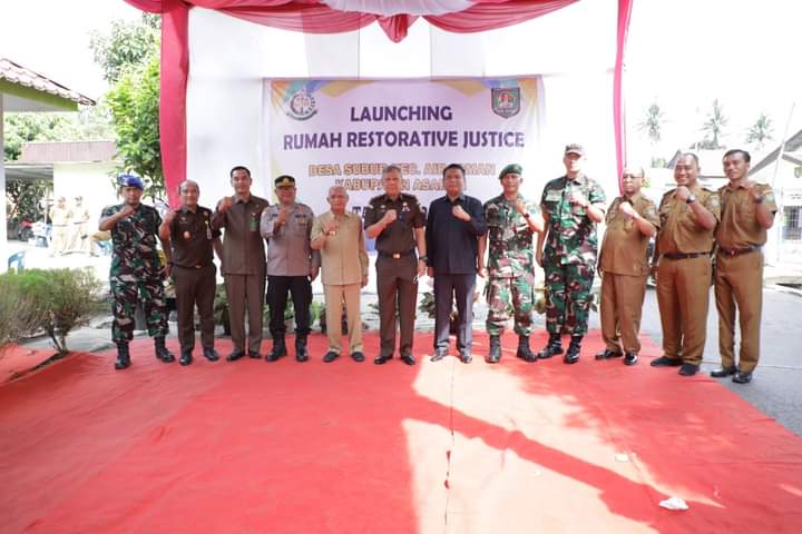 Bupati Asahan bersama Forkopimda Dampingi Rombongan Kejatisu melakukan Launching Rumah Restorative Justice