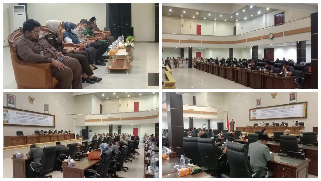 (Foto) Rapat Paripurna DPRD Pembahasan Ranperda LPJ Pelaksanaan APBD Inhil Tahun 2021