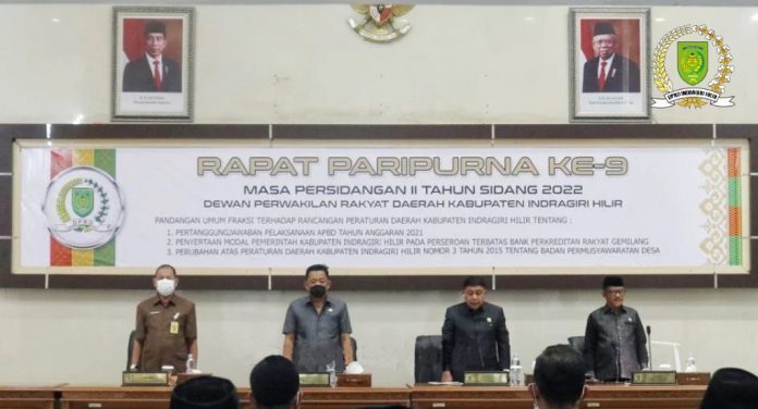 DPRD Inhil Gelar Rapat Paripurna Ke-9 Masa Sidang II Tahun 2022