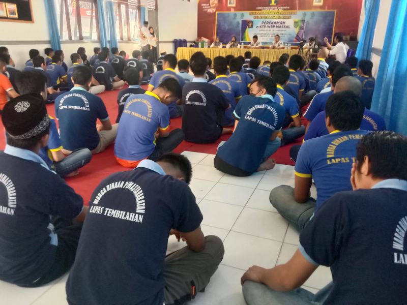 LP Kelas IIA Tembilahan Berdama Disdukpencapil Gelar Perekaman e-KTP