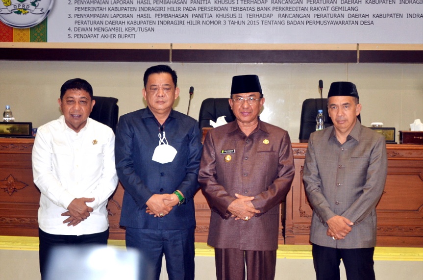Bupati Inhil HM Wardan Hadiri Rapat Paripurna Ke 12 Tahun Sidang 2022