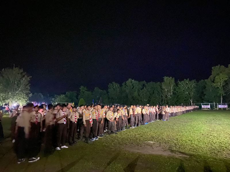 Wakil Bupati Tutup Secara Resmi Perkemahan Akbar Kwartir Cabang Pramuka Kabupaten Karimun di Kundur