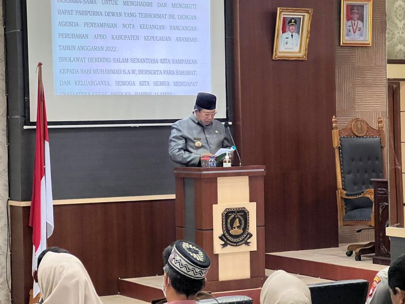 Pemda Anambas Sampaikan Nota Keuangan Rancangan Perubahan APBD tahun 2022 Pemda Anambas Sampaikan Nota Keuangan Rancangan Perubahan APBD tahun 2022