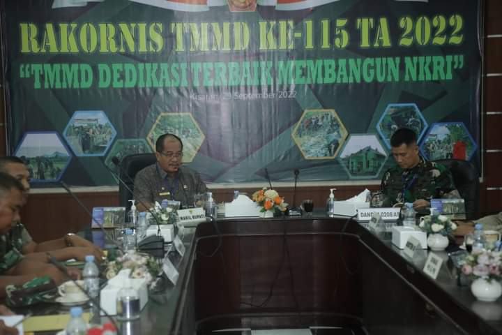 Pemerintah Kabupaten Asahan Ikuti Rakornis TMMD Ke -115 Secara Virtual