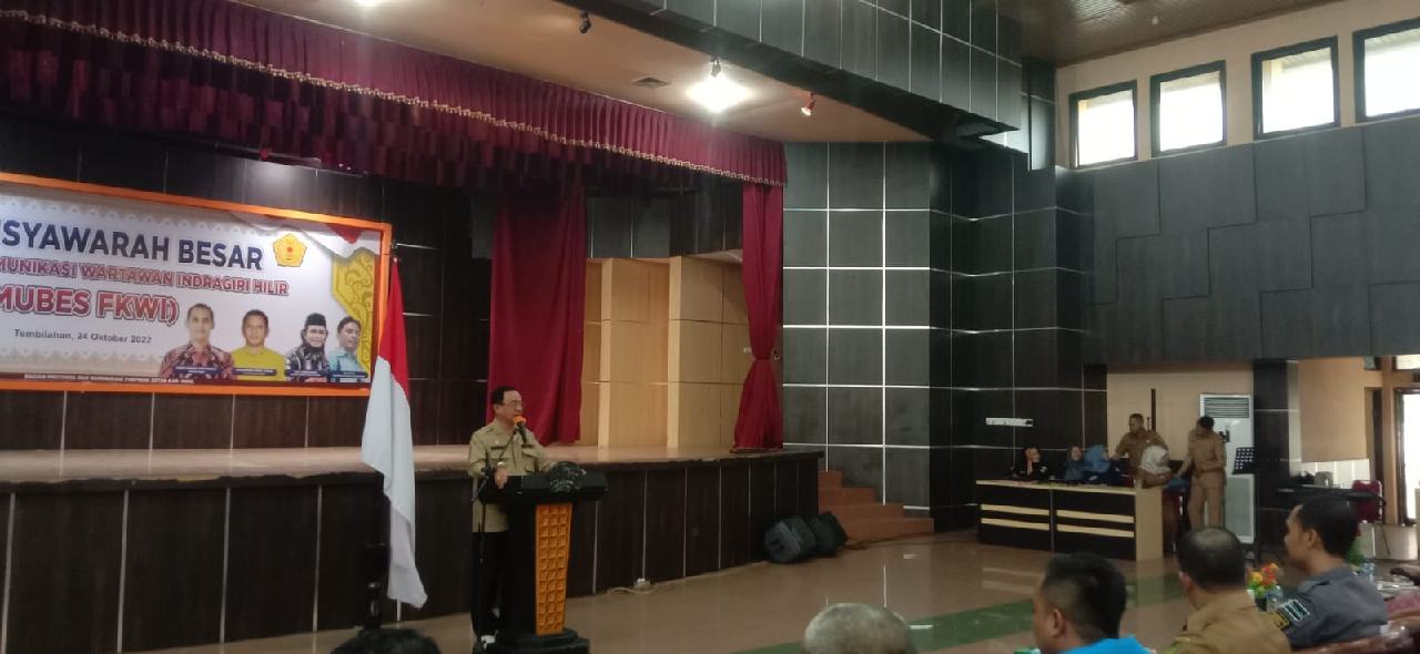 Bupati HM Wardan Buka Secara Resmi Musyawarah Besar Forum Komunikasi Wartawan Indragiri Hilir