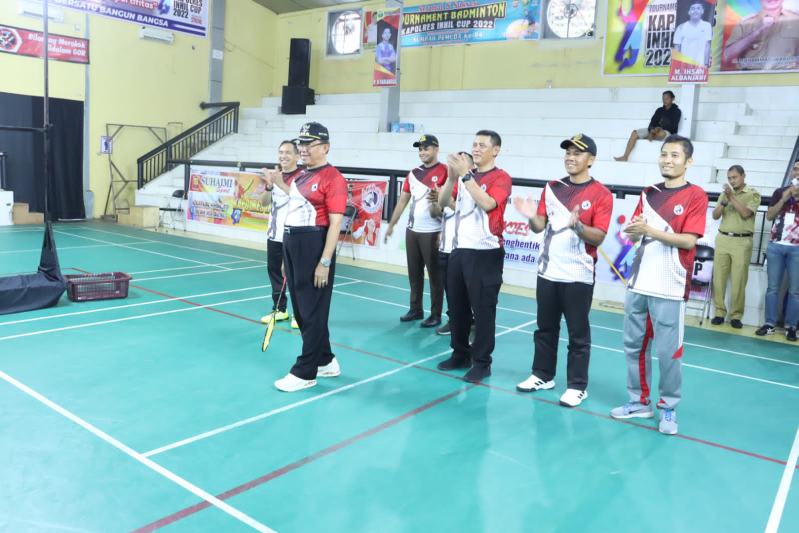 Turnamen Badminton Kapolres Inhil Cup Tahun 2022 Dalam Rangka Memperingati Hari Sumpah Pemuda ke-94, Resmi Dibuka