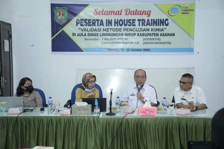 Sekretaris Daerah Kabupaten Asahan Buka In House Training Validasi Metode Pengujian Kimia Dinas Lingkungan Hidup