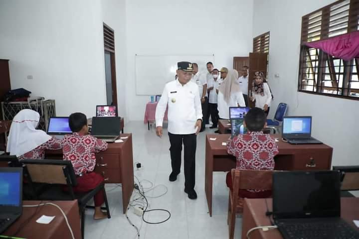 Bupati Asahan Kembali Tinjau Palaksanaan Assesmen Nasional Berbasis Komputer (ANBK)