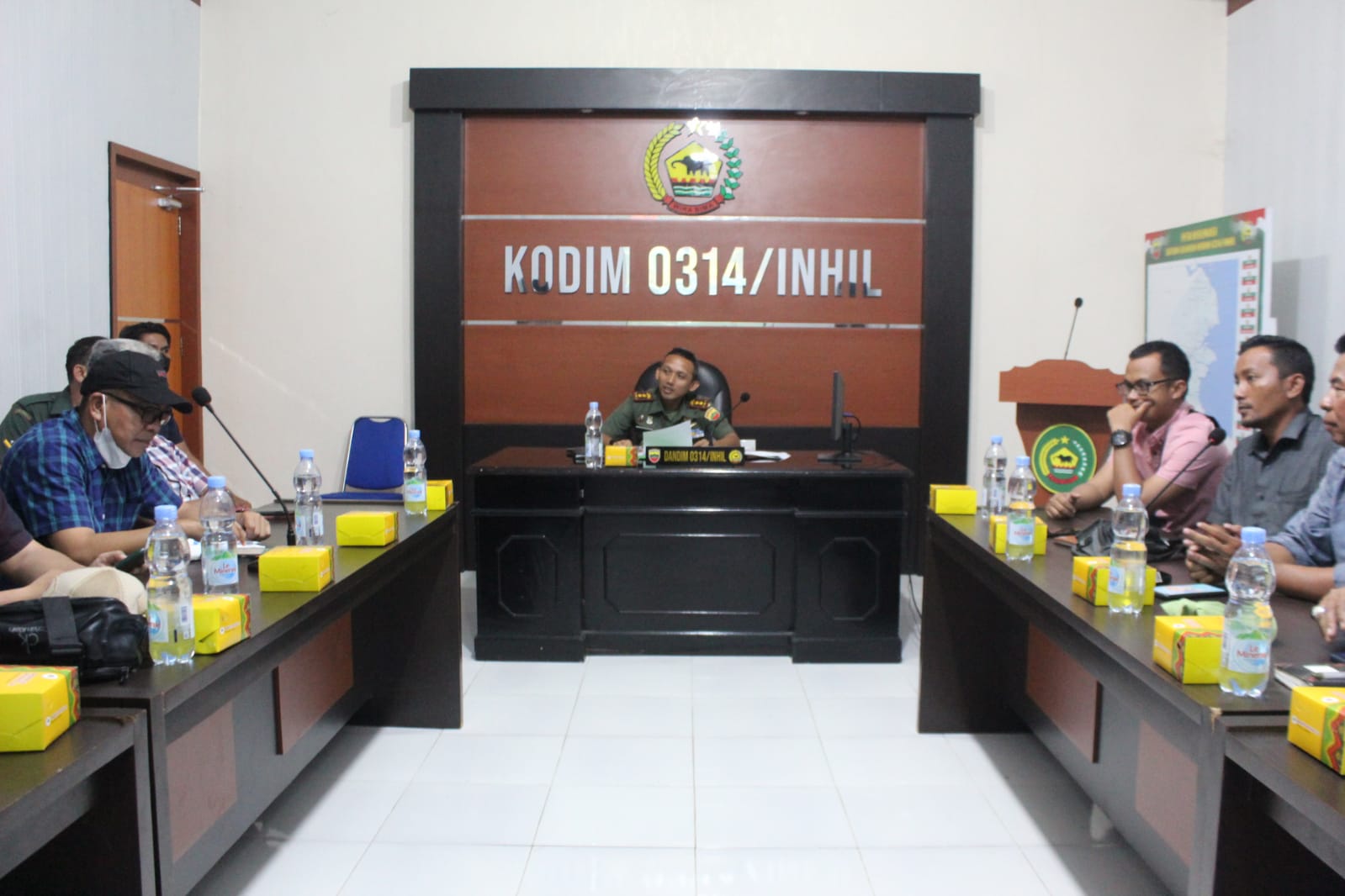 Dandim 0314/Inhil Pimpin Rapat pelaksanaan kegiatan Pelatihan Penanggulangan Bencana Alam