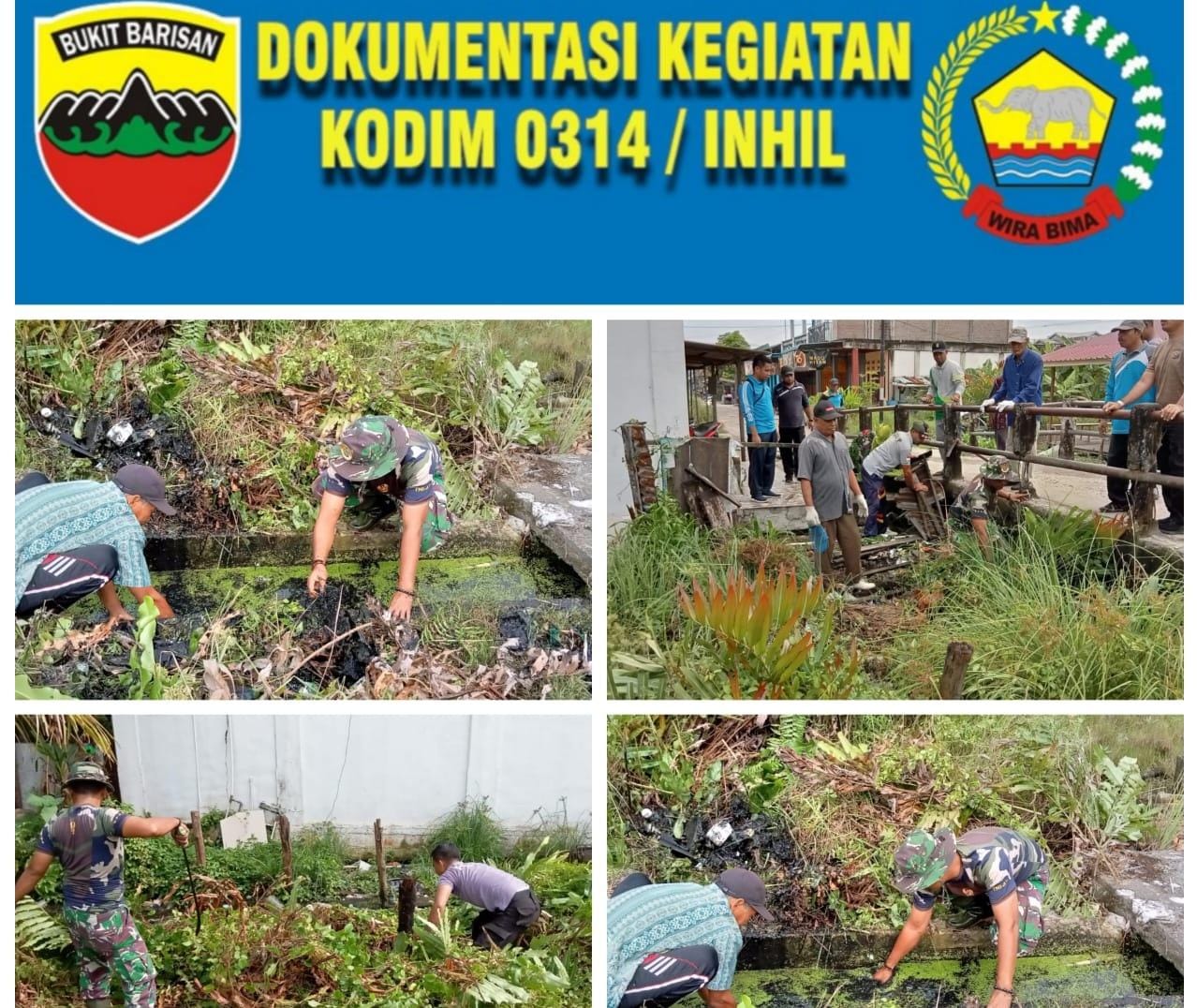 Anggota Koramil 06/KTM Ikut Andil dalam Rangka Gotong-royong Massal Jum’at Bersih di Kelurahan Tagaraja