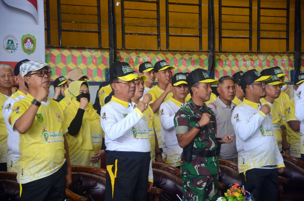Lepas Kontingen Ikut Porprov X Riau, Bupati HM Wardan: Semoga Para Atlet kita dapat Harumkan Nama Inhil 