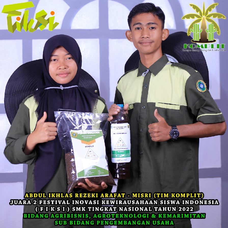 Pupuk Limbah Tebu dan Batang Pisang, Antarkan SMK Kundur Juara FIKSI SMK Nasional