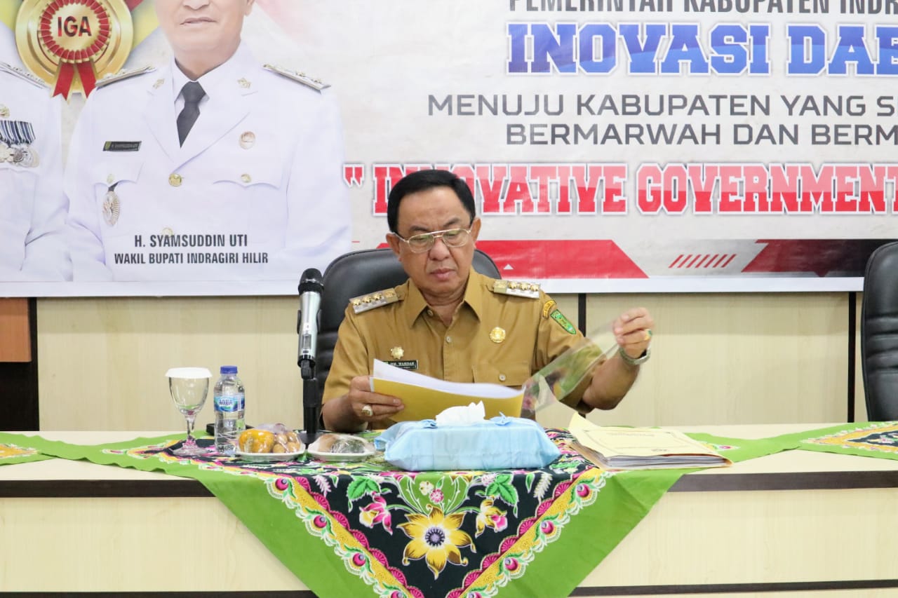 Bupati Inhil H M Wardan Ikuti Penilaian Presentasi Kepala Daerah dalam Rangka Penilaian IGA 2022