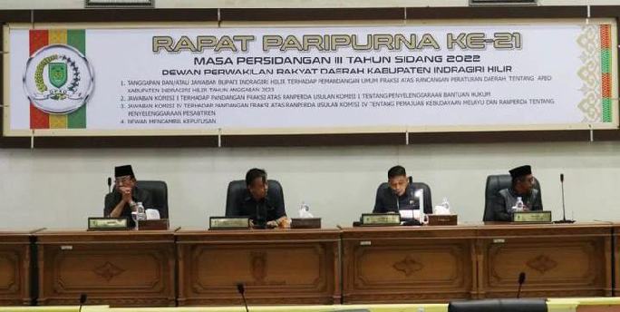 Tanggapan Atas Pandangan Umum Fraksi Terhadap Ranperda Inhil