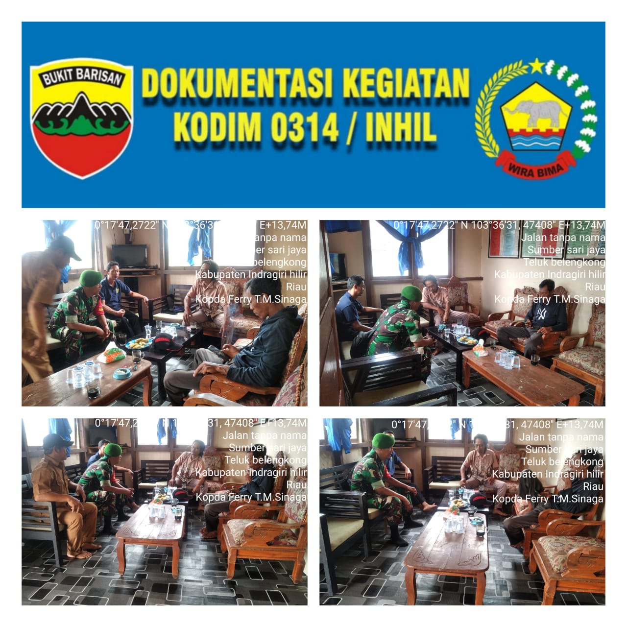 Ciptakan Keakraban, Kopda Ferry Sinaga Giat Komsos dengan Apdes Sumber Sari Jaya 