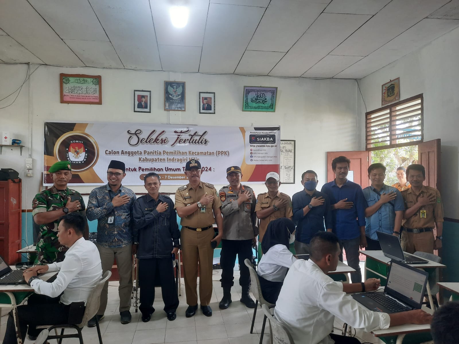 Danramil 06/KTM Kapten Czi Asmara Hadi Hadir Undangan Pembukaan Ujian Panwascam 