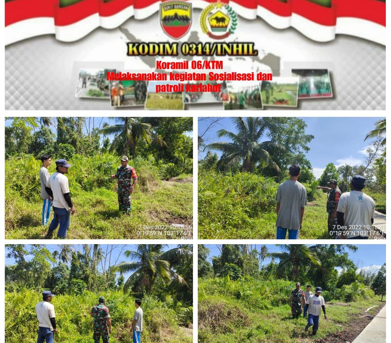 Gendeng MPA, Babinsa Desa Hibrida Mulya, Koptu Al Alim Gelar Patroli dan Sosialisasi Karhutla