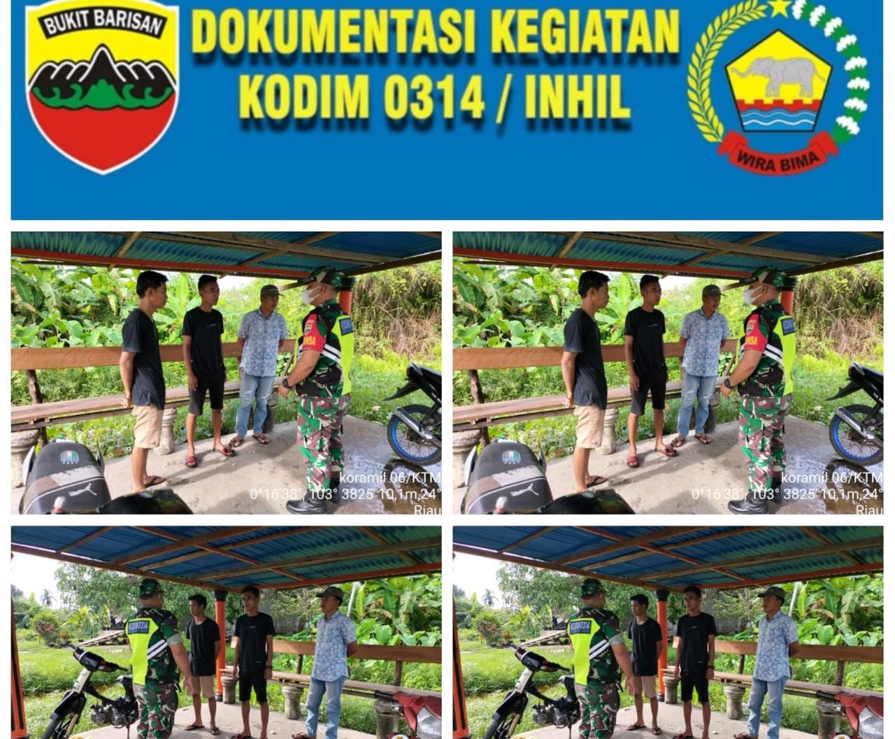 Serda Edili Zalukhu Babinsa Desa Sungai Simbar Ajak Warganya Bersama-sama Putuskan Mata Rantai Virus COVID-19 