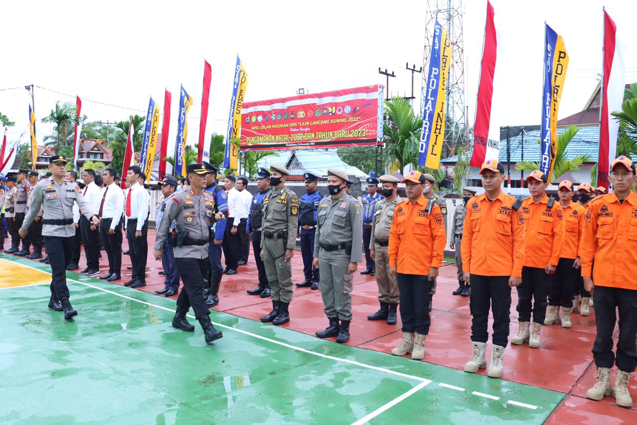 Polres Inhil Polda Riau Gelar Apel Jelang Pengamanan Nataru