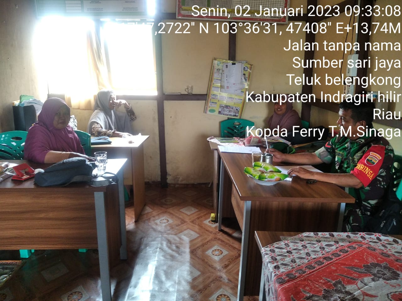 Awali Tahun Baru 2023, Babinsa Koramil 06/KTM kopda Ferry Sinaga Laksanakan Komsos dengan Warga Binaan 