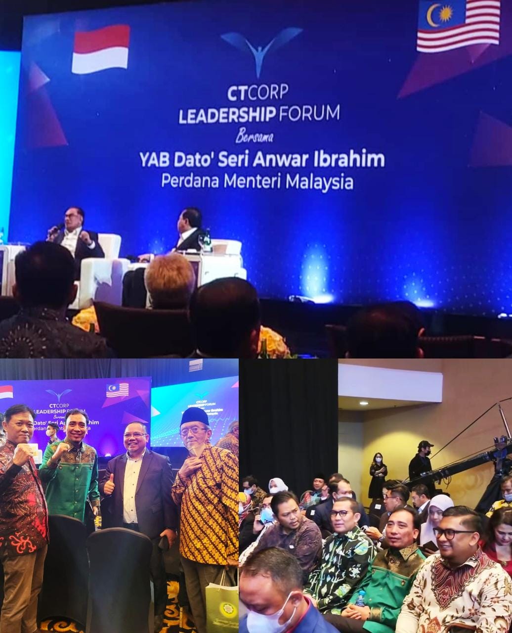 Putra Inhil H Ikbal Sayuti Jadi Tamu Undangan PM Malaysia Anwar Ibrahim Acara CT Corp Leadership Forum