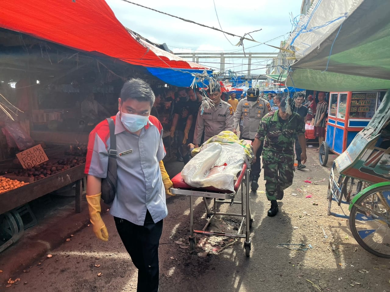 Geger, Warga Tembilahan Temukan Sosok Mayat di Pasar Terapung Hasil Visum Diduga Sesak Nafas 