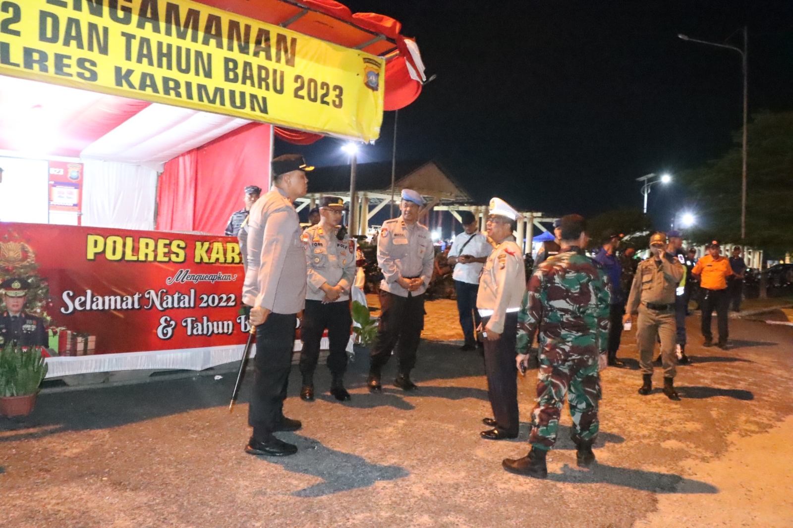 Kapolres Karimun Pimpin Patroli Skala Besar Pada Malam Tahun Baru