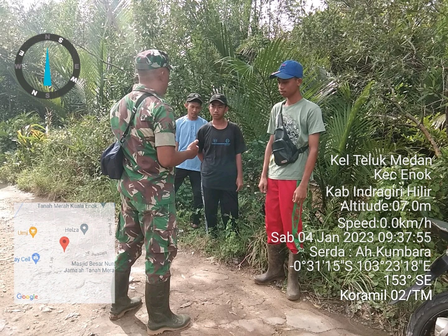 Bersama Warga Binaan, Serda Ah Kumbara Laksanakan Patroli dan Sosialisasi Karhutla di Teluk Medan 