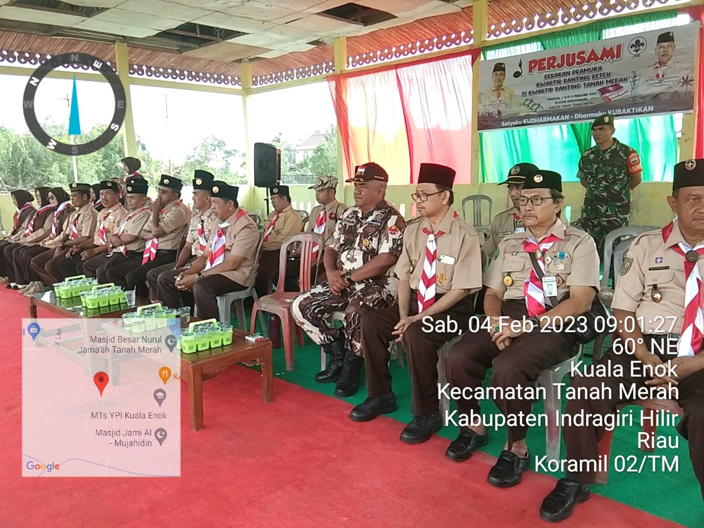 Danramil 02/TM Hadiri Pembukaan Perjusami Kwarran Tanah Merah dan Reteh Tahun 2023