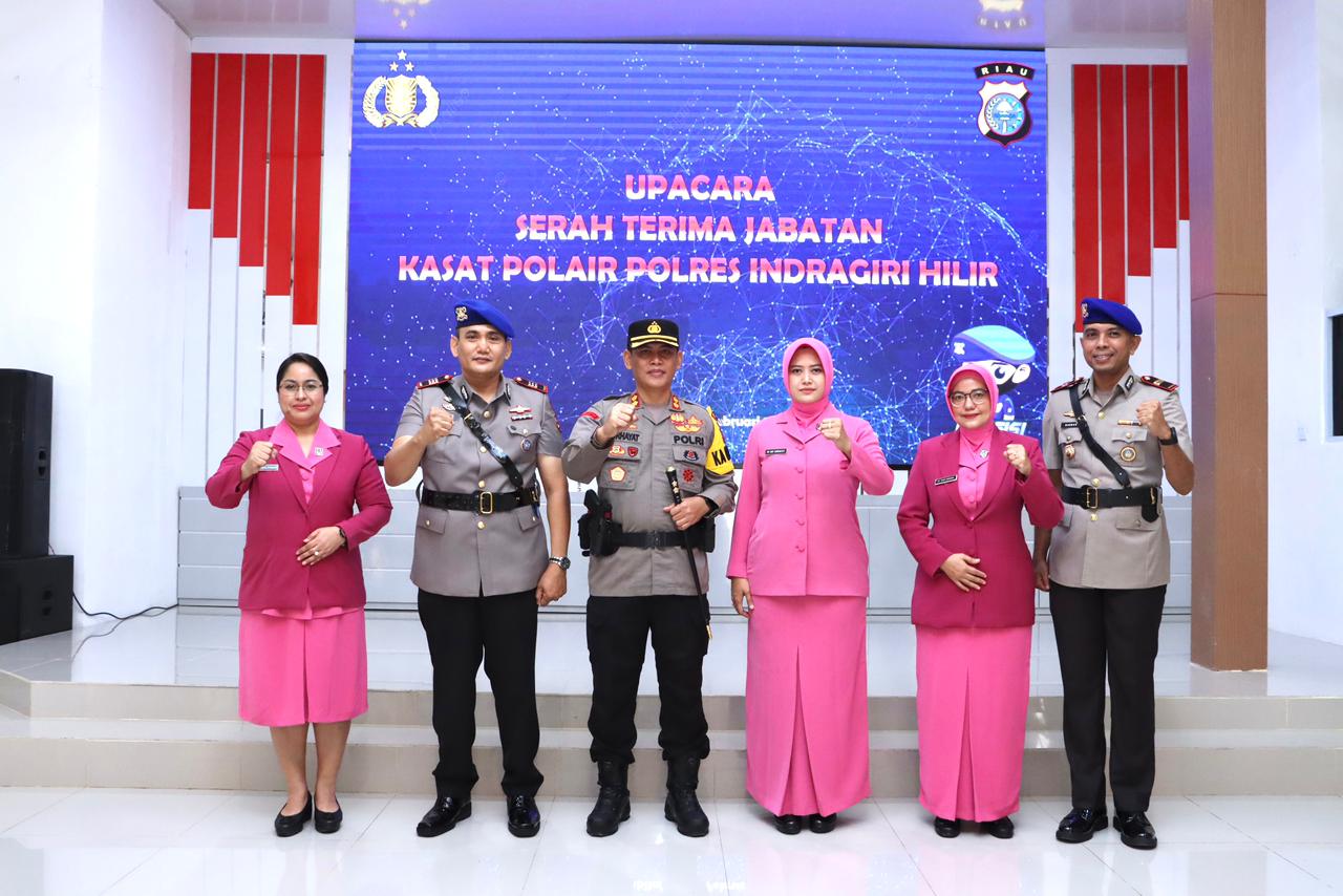 Polres Inhil Gelar Upacara Serah Terima Kasat Polairud