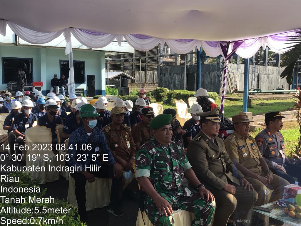 Danramil 02/TM Bersama unsur forkopimcam Hadiri Upacara K3 di PT Sambu Kuala Enok 