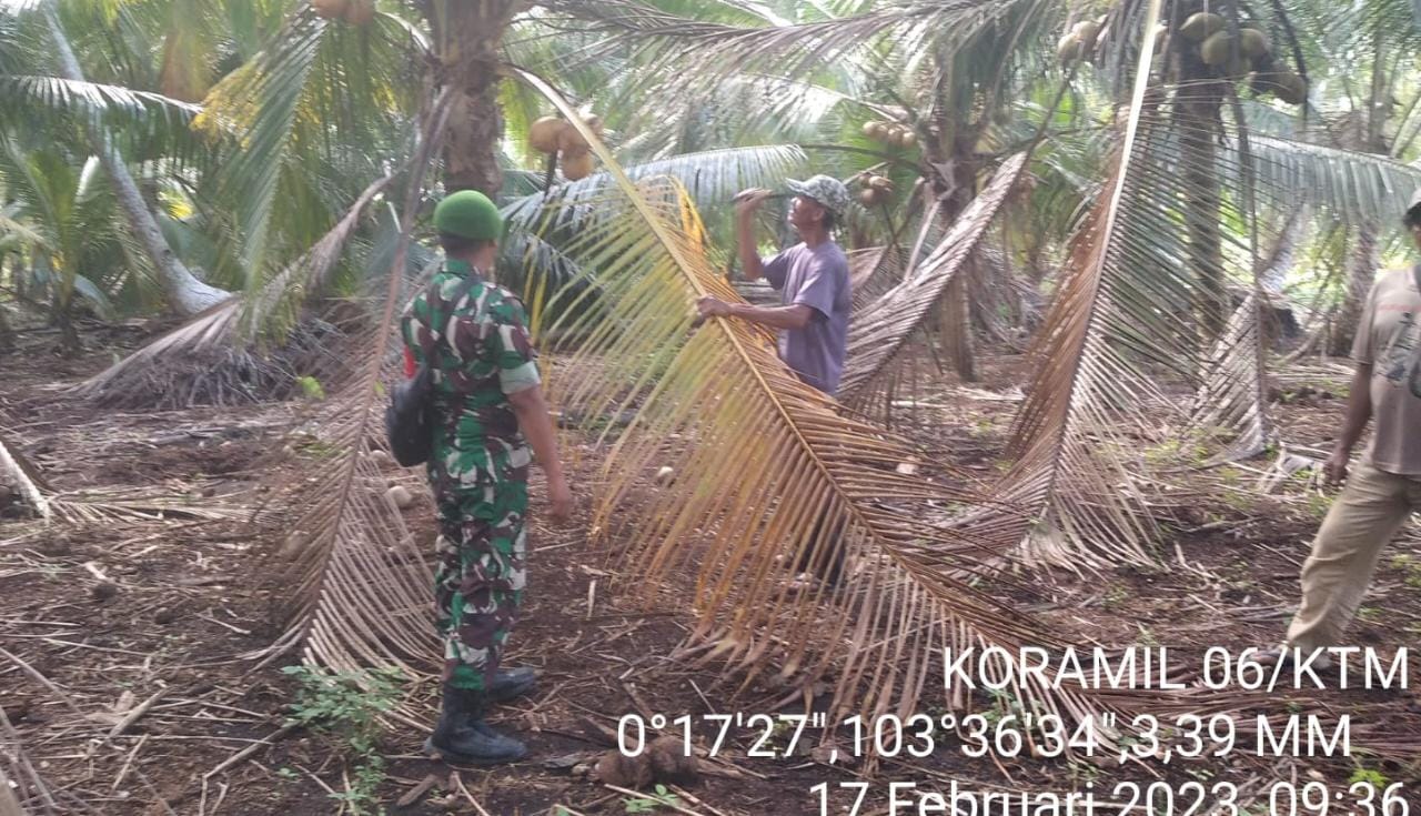 Jaga Wilayah Binaan, Babinsa Desa Hibrida Mulya Laksanakan Patroli dan Sosialisasi Karhutla 