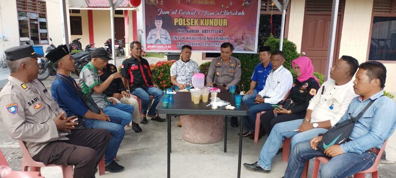 Jum’at Curhat Polsek Kundur Silaturahmi bersama Awak Media di Kundur