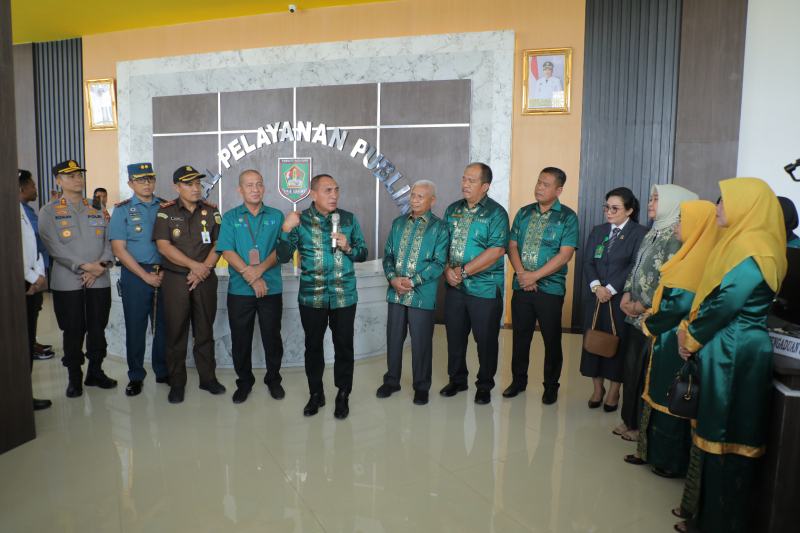 Bupati Asahan dan Forkopimda Sambut Kedatangan Gubsu di MPP