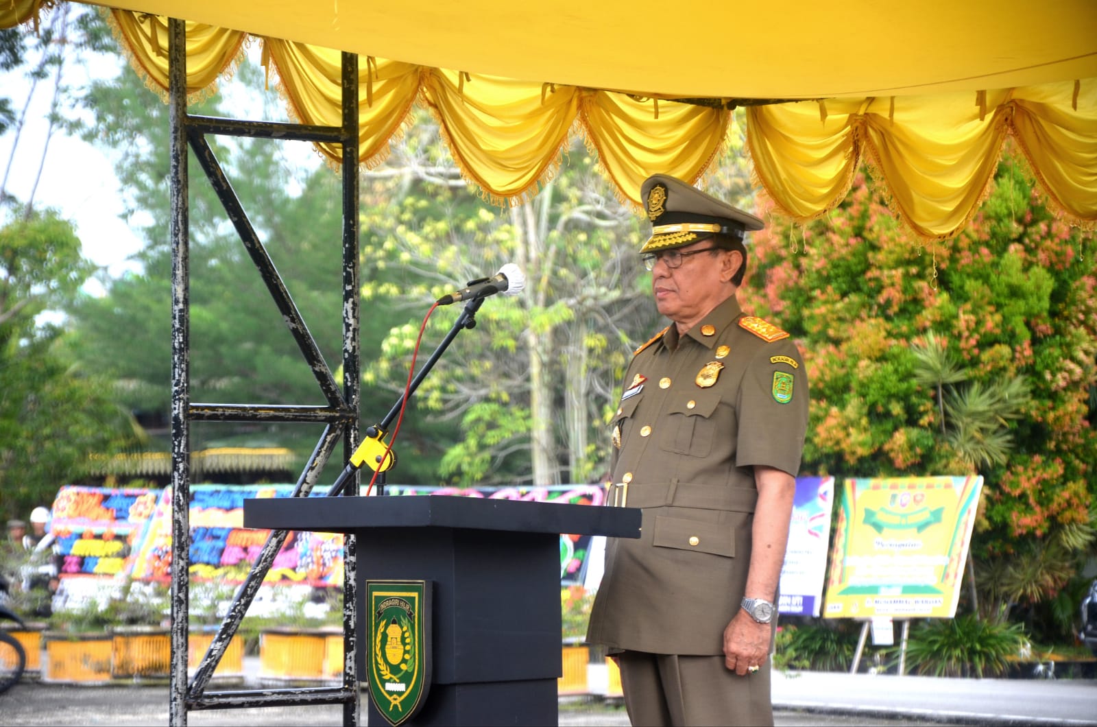 Upacara Peringatan HUT Satpol PP Ke – 73 dan Satlimas Ke – 61, Bupati Inhil Minta Satpol PP Bertindak Humanis Dalam Menegakkan Peraturan Daerah