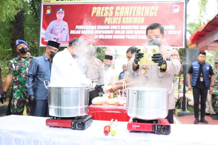 pemusnahan sabu