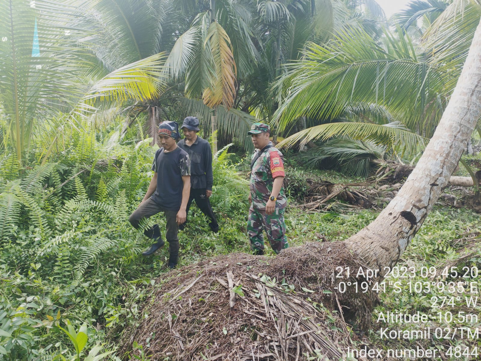 Babinsa Serma Boy R Sitompul Laksanakan Patroli dan Sosialisasi Karhutla di Parit Mesjid 