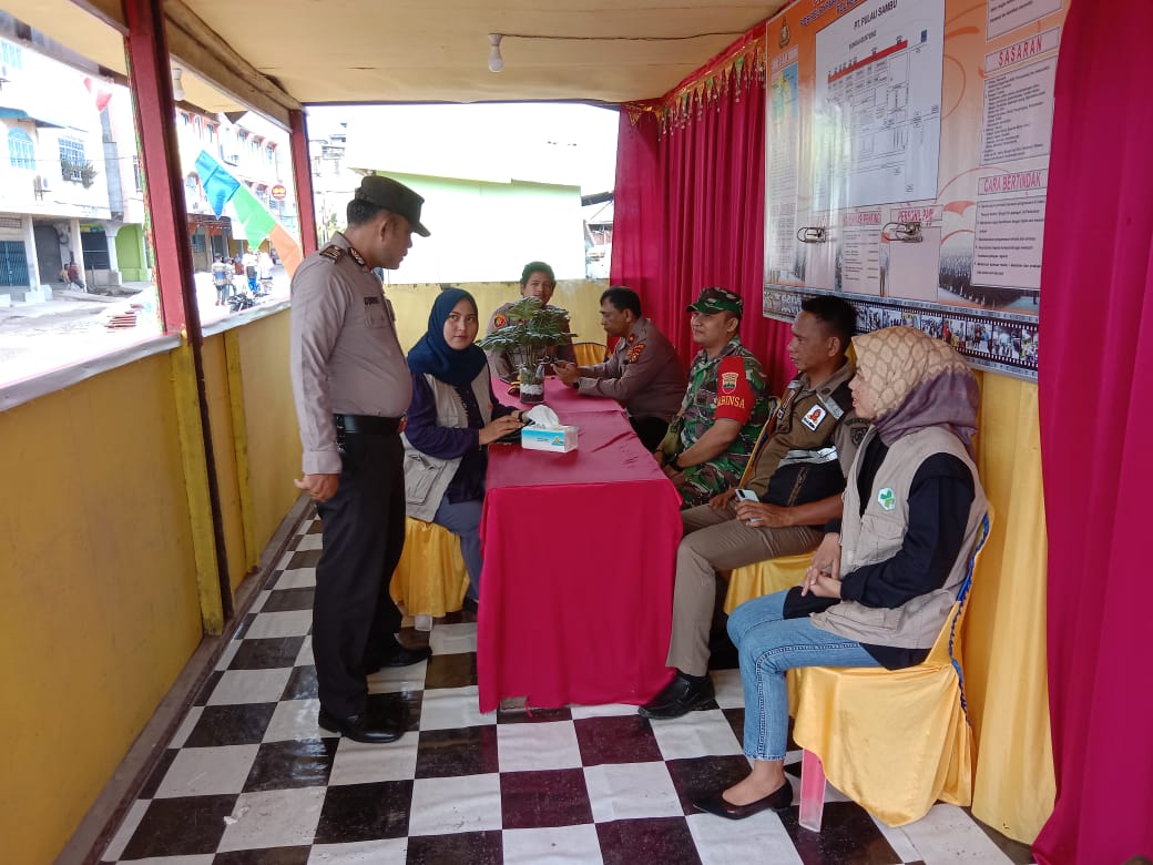 Personil Koramil 06/KTM Giat Pengamanan Arus Mudik Lebaran Idul Fitri di Sungai Guntung 