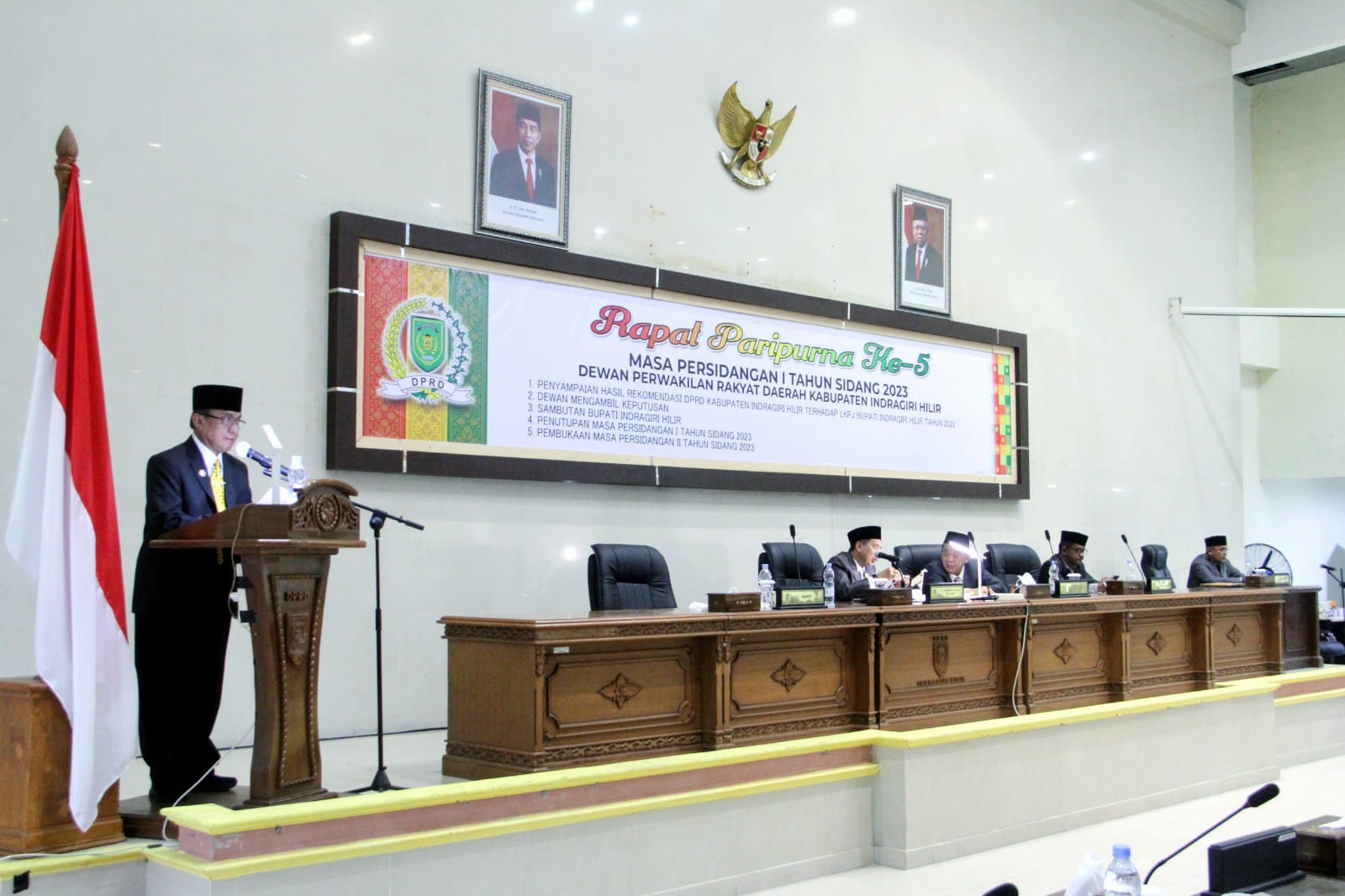 Rapat Paripurna DPRD ke- 5, Penyampaian Rekomendasi LKPJ Bupati Inhil Tahun Anggaran 2022