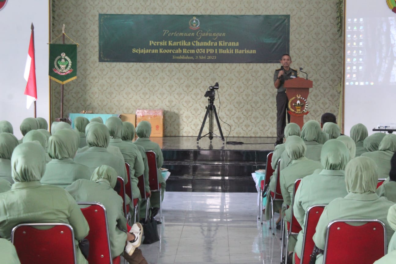 Dandim Letkol Arh Nahruddin Roshid  Hadiri Arisan Ibu-ibu Persit KCK Cabang LIV Kodim 0314/Inhil 