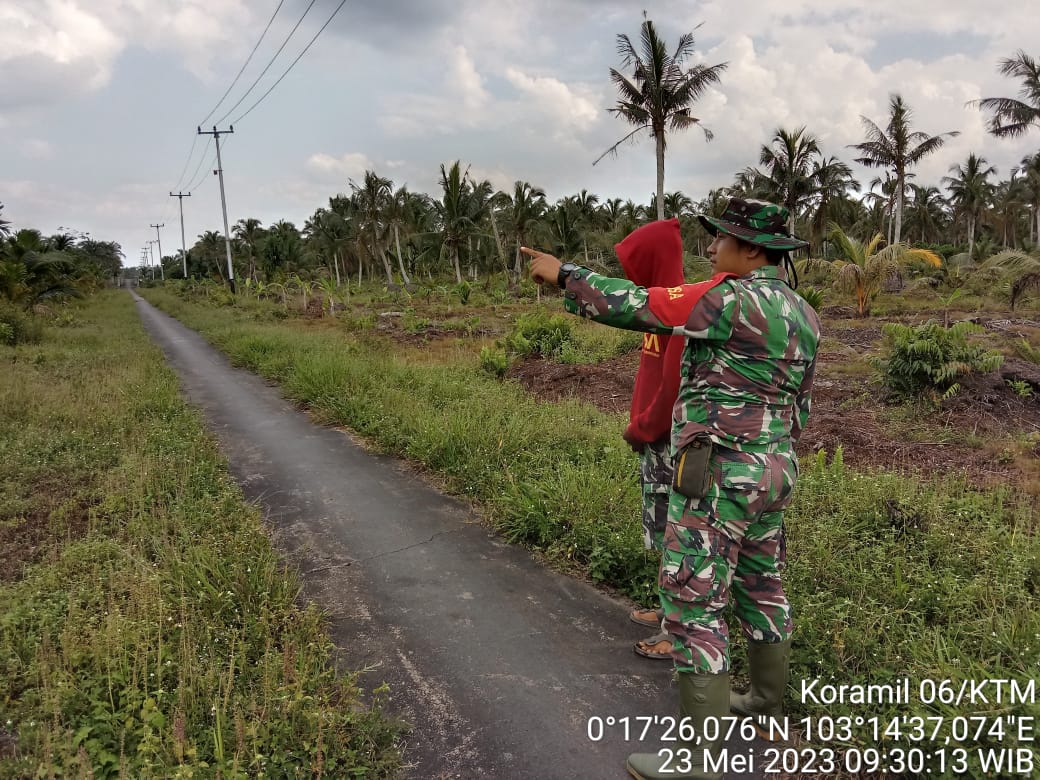 Tanpa Lelah, Babinsa Koramil 06/KTM Terus Gencarkan Patroli Dalam Rangka Antisipasi Karhutla 