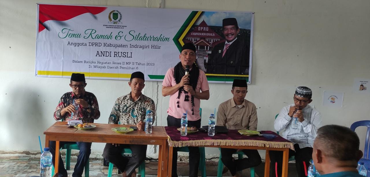H Ikbal Sayuti Hadiri Reses Wakil ketua DPRD Inhil H Andi Rusli di Desa Nusantara Jaya 
