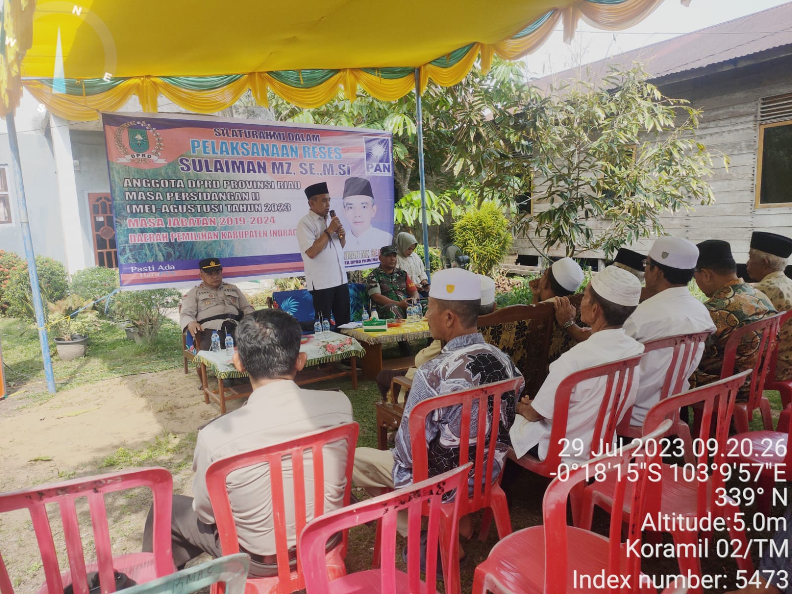 Serma Boy Babinsa Koramil 02/TM Hadir Reses Anggota DPRD Provinsi Riau Sulaiman 