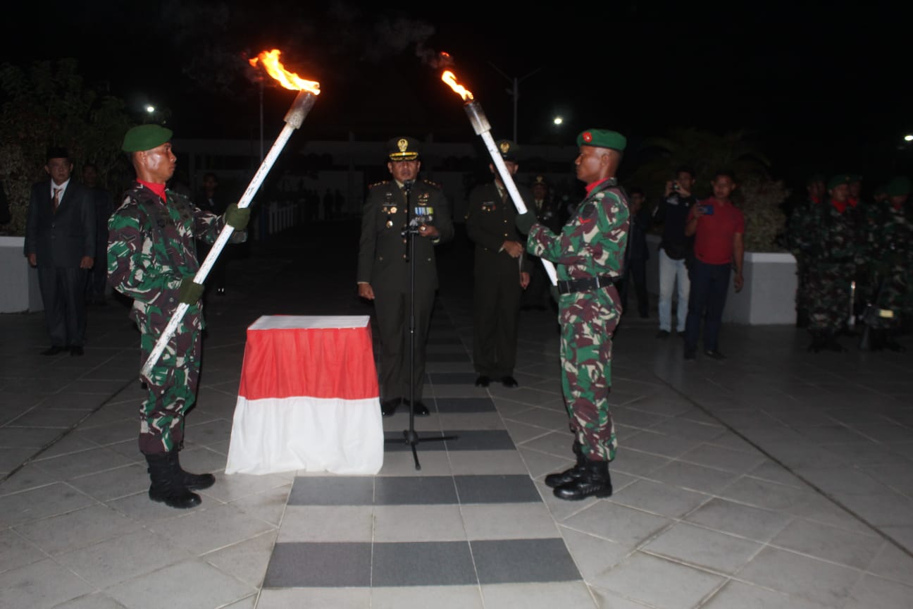 Doa dan Kenang Para Pahlawan, Dandim 0314/Inhil Pimpin Apel Kehormatan Renungan Suci 